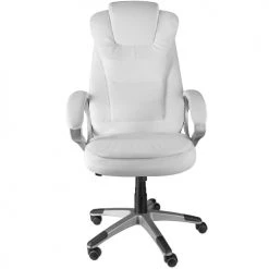 Tectake Chaises De Bureau Fauteuil De Direction Zulu Blanc -Bancs Soldes fauteuil de direction zulu blanc 4