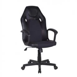Meubletmoi Chaises De Bureau Fauteuil Gaming Noir En Simili Et Mesh Avec Assise Réglable