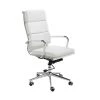 Angel Cerda Chaises De Bureau Fauteuil Pivotant Accoudoirs En Simili Cuir Blanc -Bancs Soldes fauteuil pivotant accoudoirs en simili cuir blanc