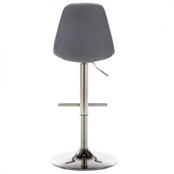 Moloo Chaises Et Tabourets De Bar HENRICK - Tabouret De Bar Réglable Tissu Gris Pied Métal Brossé (x2) -Bancs Soldes henrick tabouret de bar reglable tissu gris pied metal brosse x2 2