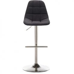 Moloo Chaises Et Tabourets De Bar HENRICK - Tabouret De Bar Tissu Gris Anthracite Pied Métal Brossé (x2) -Bancs Soldes henrick tabouret de bar tissu gris anthracite pied metal brosse x2 4