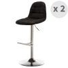Moloo Chaises Et Tabourets De Bar HENRICK - Tabouret Microfibre Vintage Marron Foncé Pied Brossé (x2) -Bancs Soldes henrick tabouret microfibre vintage marron fonce pied brosse x2