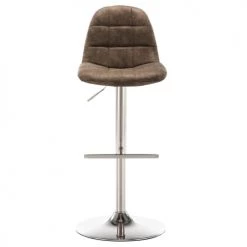 Moloo Chaises Et Tabourets De Bar HENRICK - Tabouret Microfibre Vintage Marron Pied Métal Brossé (x2) -Bancs Soldes henrick tabouret microfibre vintage marron pied metal brosse x2 3