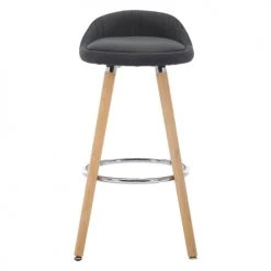 Moloo Chaises Et Tabourets De Bar JENSEN - Tabouret De Bar Scandinave Tissu Anthracite Pieds Hêtre (x4) -Bancs Soldes jensen tabouret de bar scandinave tissu anthracite pieds hetre x4 4