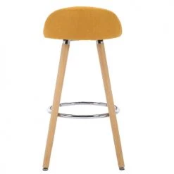 Moloo Chaises Et Tabourets De Bar JENSEN - Tabouret De Bar Scandinave Tissu Curry Pieds Hêtre (x2) -Bancs Soldes jensen tabouret de bar scandinave tissu curry pieds hetre x2 2