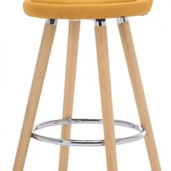 Moloo Chaises Et Tabourets De Bar JENSEN - Tabouret De Bar Scandinave Tissu Curry Pieds Hêtre (x2) -Bancs Soldes jensen tabouret de bar scandinave tissu curry pieds hetre x2 5