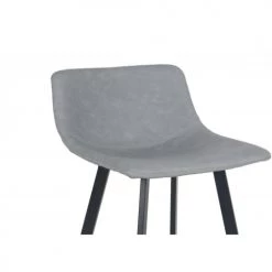 Meubletmoi Chaises Et Tabourets De Bar Lot 2 Tabourets De Bar Simili Gris -Bancs Soldes lot 2 tabourets de bar simili gris 2