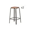 Meubletmoi Chaises Et Tabourets De Bar Lot 2 Tabourets De Bar Style Loft -Bancs Soldes lot 2 tabourets de bar style loft