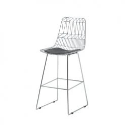 Beliani Chaises Et Tabourets De Bar Lot De 2 Chaises Argentées -Bancs Soldes lot de 2 chaises argentees 2