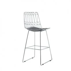 Beliani Chaises Et Tabourets De Bar Lot De 2 Chaises Argentées -Bancs Soldes lot de 2 chaises argentees 4