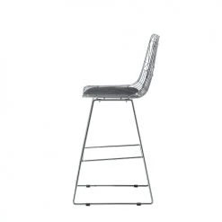 Beliani Chaises Et Tabourets De Bar Lot De 2 Chaises Argentées -Bancs Soldes lot de 2 chaises argentees 5