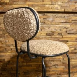 Now’s Home Chaises Et Tabourets De Bar Lot De 2 Chaises De Bar Bi-matière Taupe Et Pied En Metal Noir H99cm -Bancs Soldes lot de 2 chaises de bar bi matiere taupe et pied en metal noir h99cm 3