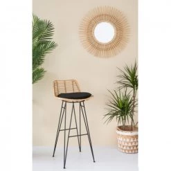 Drawer Chaises Et Tabourets De Bar Lot De 2 Chaises De Bar Design En Rotin 75cm -Bancs Soldes lot de 2 chaises de bar design en rotin 75cm 5