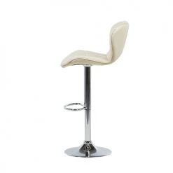 Beliani Chaises Et Tabourets De Bar Lot De 2 Chaises De Bar En Cuir PU Beige -Bancs Soldes lot de 2 chaises de bar en cuir pu beige 3