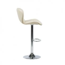 Beliani Chaises Et Tabourets De Bar Lot De 2 Chaises De Bar En Cuir PU Beige -Bancs Soldes lot de 2 chaises de bar en cuir pu beige 5