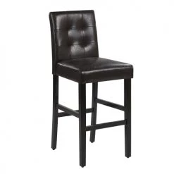 Beliani Chaises Et Tabourets De Bar Lot De 2 Chaises De Bar En Cuir PU Marron -Bancs Soldes lot de 2 chaises de bar en cuir pu marron 2