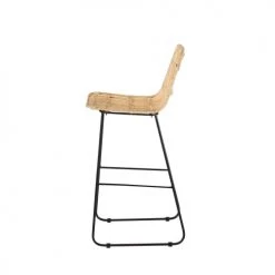 Now’s Home Chaises Et Tabourets De Bar Lot De 2 Chaises De Bar En Rotin -Bancs Soldes lot de 2 chaises de bar en rotin 3