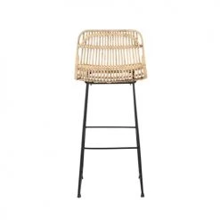 Now’s Home Chaises Et Tabourets De Bar Lot De 2 Chaises De Bar En Rotin -Bancs Soldes lot de 2 chaises de bar en rotin 4