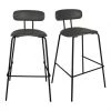 Meubles & Design Chaises Et Tabourets De Bar Lot De 2 Chaises De Bar En Simili Gris -Bancs Soldes lot de 2 chaises de bar en simili gris