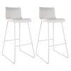 Altobuy Chaises Et Tabourets De Bar Lot De 2 Chaises Hautes Blanches -Bancs Soldes lot de 2 chaises hautes blanches