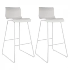 Altobuy Chaises Et Tabourets De Bar Lot De 2 Chaises Hautes Blanches