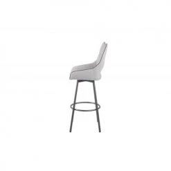 Meubletmoi Chaises Et Tabourets De Bar Lot De 2 Chaises Hautes De Bar En Tissu Gris Clair -Bancs Soldes lot de 2 chaises hautes de bar en tissu gris clair 5