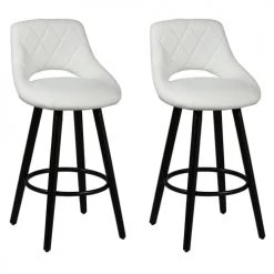 Altobuy Chaises Et Tabourets De Bar Lot De 2 Tabourets Blancs