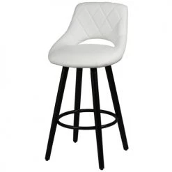 Altobuy Chaises Et Tabourets De Bar Lot De 2 Tabourets Blancs -Bancs Soldes lot de 2 tabourets blancs 3