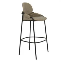 Meubles & Design Chaises Et Tabourets De Bar Lot De 2 Tabourets De Bar Avec Accoudoirs En Tissu Taupe -Bancs Soldes lot de 2 tabourets de bar avec accoudoirs en tissu taupe 2