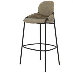 Meubles & Design Chaises Et Tabourets De Bar Lot De 2 Tabourets De Bar Avec Accoudoirs En Tissu Taupe -Bancs Soldes lot de 2 tabourets de bar avec accoudoirs en tissu taupe 3