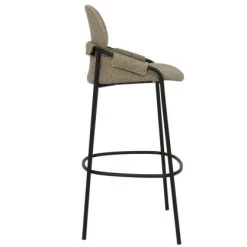 Meubles & Design Chaises Et Tabourets De Bar Lot De 2 Tabourets De Bar Avec Accoudoirs En Tissu Taupe -Bancs Soldes lot de 2 tabourets de bar avec accoudoirs en tissu taupe 4