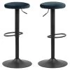 Toilinux Chaises Et Tabourets De Bar Lot De 2 Tabourets De Bar Avec Repose Pieds Et Hauteur Réglable -Bancs Soldes lot de 2 tabourets de bar avec repose pieds et hauteur reglable