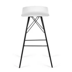 Meubles & Design Chaises Et Tabourets De Bar Lot De 2 Tabourets De Bar Blanc -Bancs Soldes lot de 2 tabourets de bar blanc 2