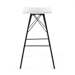 Meubles & Design Chaises Et Tabourets De Bar Lot De 2 Tabourets De Bar Blanc -Bancs Soldes lot de 2 tabourets de bar blanc 3
