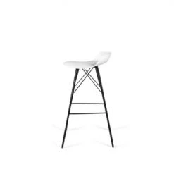 Meubles & Design Chaises Et Tabourets De Bar Lot De 2 Tabourets De Bar Blanc -Bancs Soldes lot de 2 tabourets de bar blanc 4
