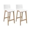 Mob In Chaises Et Tabourets De Bar Lot De 2 Tabourets De Bar Blancs -Bancs Soldes lot de 2 tabourets de bar blancs
