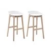 Mob In Chaises Et Tabourets De Bar Lot De 2 Tabourets De Bar Blancs -Bancs Soldes lot de 2 tabourets de bar blancs 12