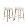 Mob In Chaises Et Tabourets De Bar Lot De 2 Tabourets De Bar Blancs -Bancs Soldes lot de 2 tabourets de bar blancs 17