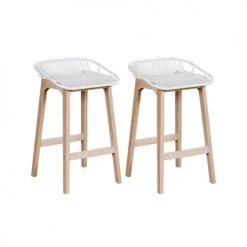 Mob In Chaises Et Tabourets De Bar Lot De 2 Tabourets De Bar Blancs