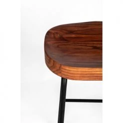 Drawer Chaises Et Tabourets De Bar Lot De 2 Tabourets De Bar Bois Massif Et Métal 65cm Bois Foncé Et No -Bancs Soldes lot de 2 tabourets de bar bois massif et metal 65cm bois fonce et no 5