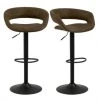 Meubles & Design Chaises Et Tabourets De Bar Lot De 2 Tabourets De Bar Confortables En Tissu Chocolat -Bancs Soldes lot de 2 tabourets de bar confortables en tissu chocolat
