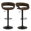Meubles & Design Chaises Et Tabourets De Bar Lot De 2 Tabourets De Bar Confortables En Tissu Marron -Bancs Soldes lot de 2 tabourets de bar confortables en tissu marron 1