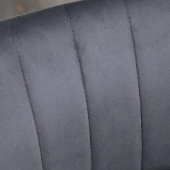 Homcom Chaises Et Tabourets De Bar Lot De 2 Tabourets De Bar Design Contemporain Velours Métal Gris -Bancs Soldes lot de 2 tabourets de bar design contemporain velours metal gris 3