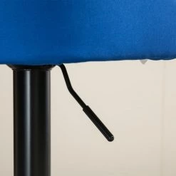 Homcom Chaises Et Tabourets De Bar Lot De 2 Tabourets De Bar Design Néo-rétro Tissu Bleu électrique -Bancs Soldes lot de 2 tabourets de bar design neo retro tissu bleu electrique 4