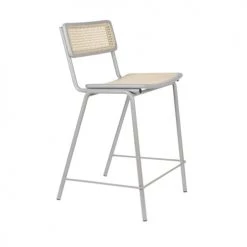 Zuiver Chaises Et Tabourets De Bar Lot De 2 Tabourets De Bar En Cannage 66cm Gris Clair -Bancs Soldes lot de 2 tabourets de bar en cannage 66cm gris clair 3