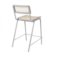 Zuiver Chaises Et Tabourets De Bar Lot De 2 Tabourets De Bar En Cannage 66cm Gris Clair -Bancs Soldes lot de 2 tabourets de bar en cannage 66cm gris clair 5