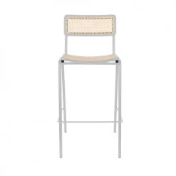Zuiver Chaises Et Tabourets De Bar Lot De 2 Tabourets De Bar En Cannage 77cm Gris Clair -Bancs Soldes lot de 2 tabourets de bar en cannage 77cm gris clair 2