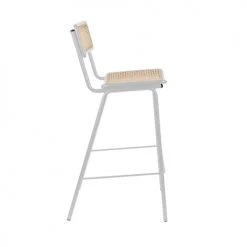 Zuiver Chaises Et Tabourets De Bar Lot De 2 Tabourets De Bar En Cannage 77cm Gris Clair -Bancs Soldes lot de 2 tabourets de bar en cannage 77cm gris clair 4