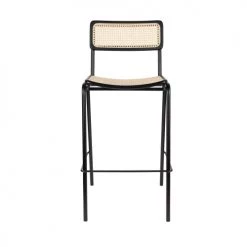 Zuiver Chaises Et Tabourets De Bar Lot De 2 Tabourets De Bar En Cannage 77cm Noir -Bancs Soldes lot de 2 tabourets de bar en cannage 77cm noir 2