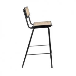 Zuiver Chaises Et Tabourets De Bar Lot De 2 Tabourets De Bar En Cannage 77cm Noir -Bancs Soldes lot de 2 tabourets de bar en cannage 77cm noir 4
